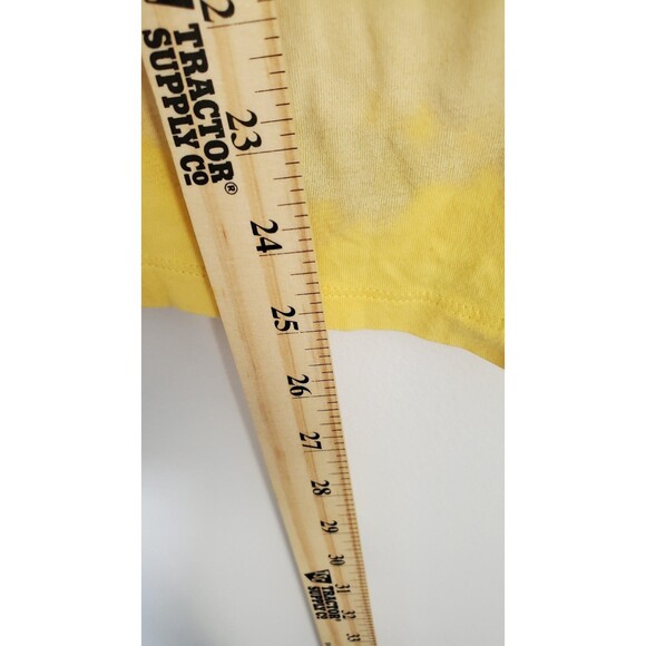 VINTAGE Y2K APPROPRIATE BEHAVIOR M Butter Yellow Winged Heart Graphic Tee Shirt - Picture 5 of 6